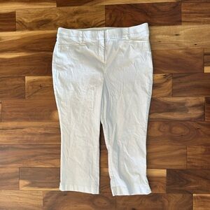 Lane Bryant White Dressy Capri Stretch Pants size 20